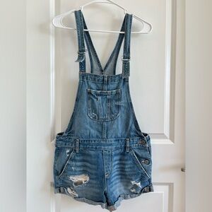 Holster Distressed Denim Short overalls S